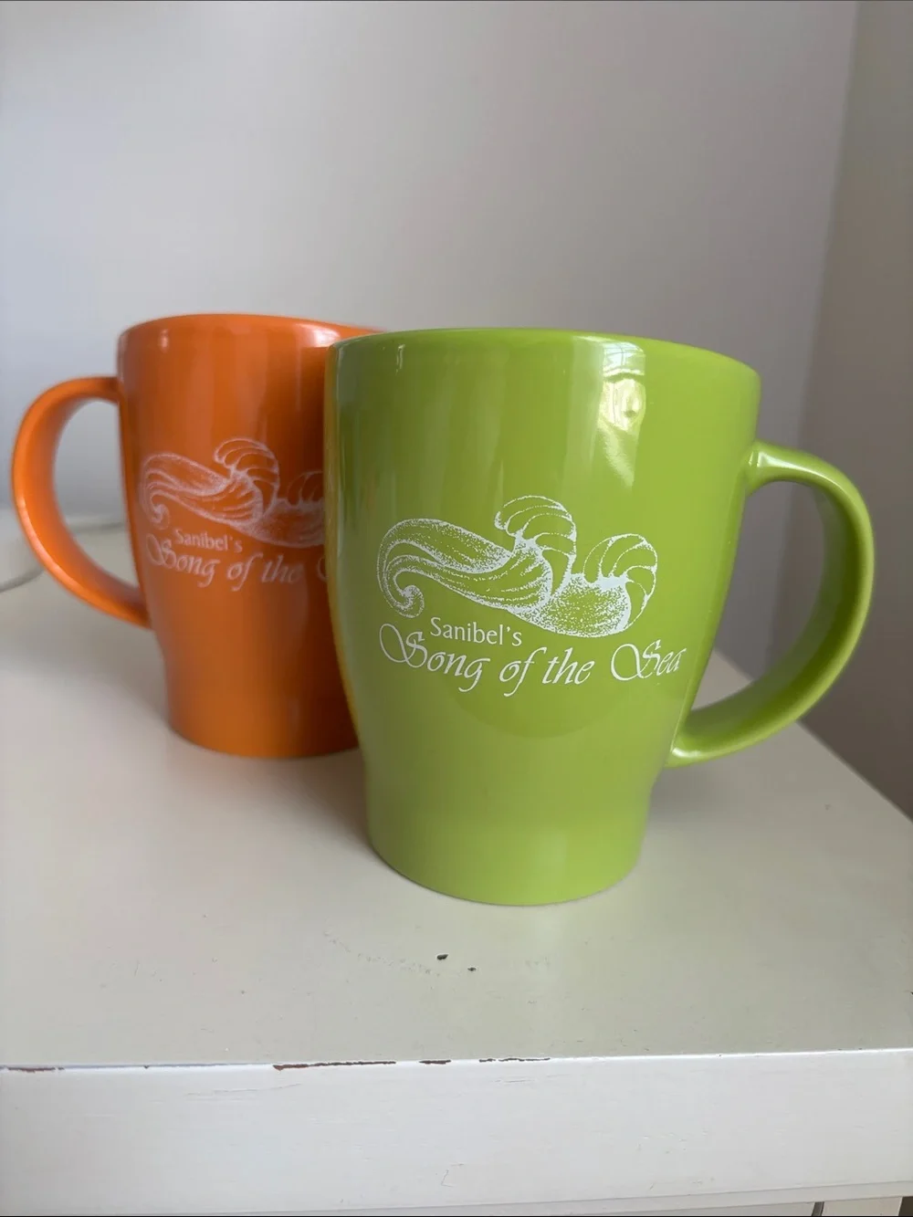 New Sanibel Island Song of the Seas 2 Heavyweight Coffee Mugs green orange beach
